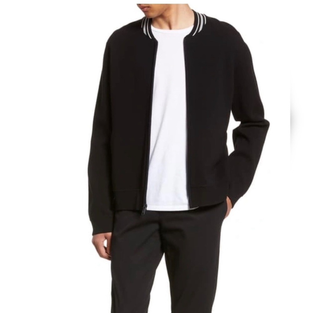 Vince Men's Varsity Jacket With Contrast Collar Medium